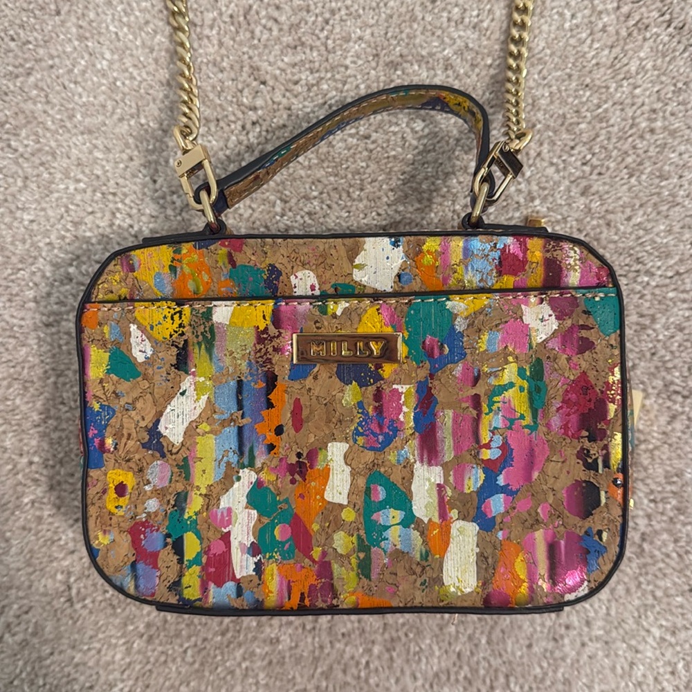 MILLY Splatter Cork Mini Satchel